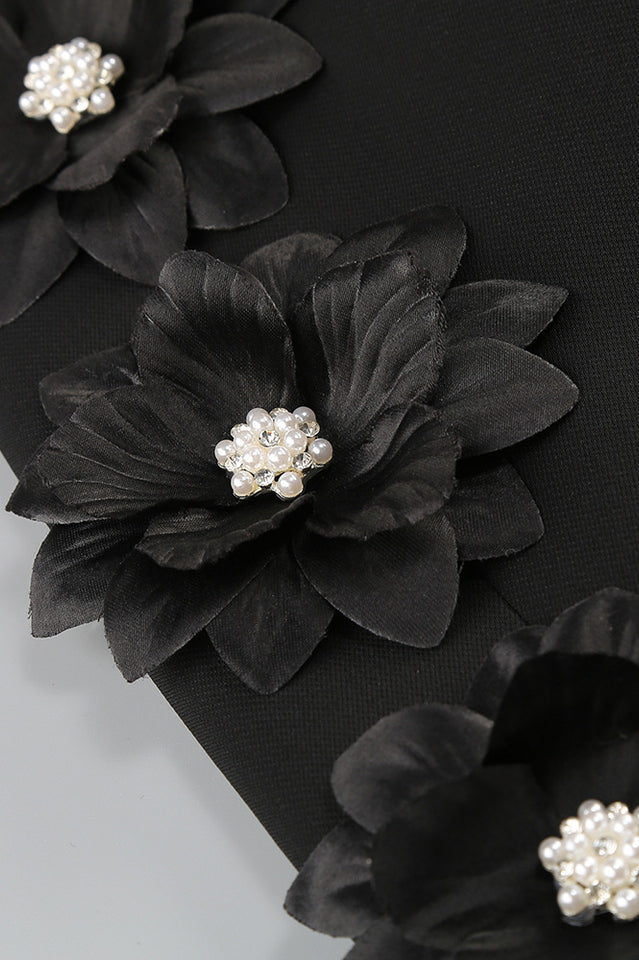 Leonie Flower Embellished Black Blazer | Dress In Beauty Leonie Flower Embellished Black Blazer | Dress In Beauty