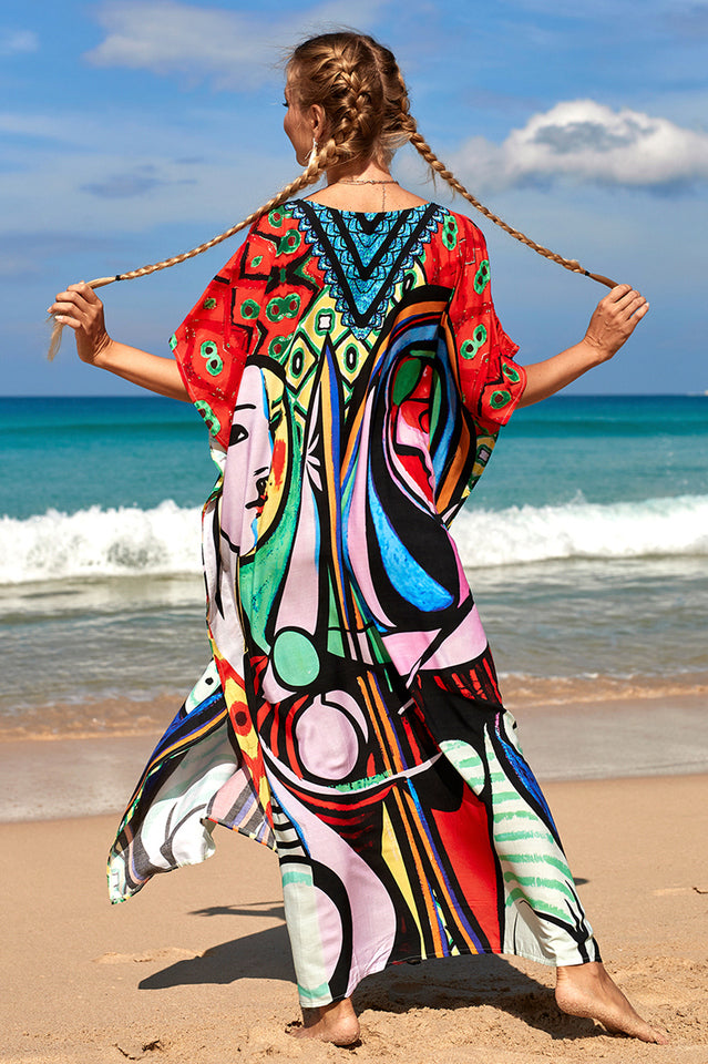 Tropical Pattern Kimono Blouse ( 29 Colors ) | Dress In Beauty Tropical Pattern Kimono Blouse ( 29 Colors ) | Dress In Beauty