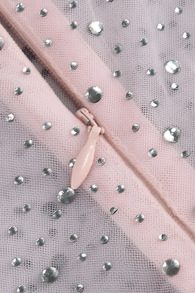 Brenden Pink Crystal Lace Midi Dress | Dress In Beauty Brenden Pink Crystal Lace Midi Dress | Dress In Beauty