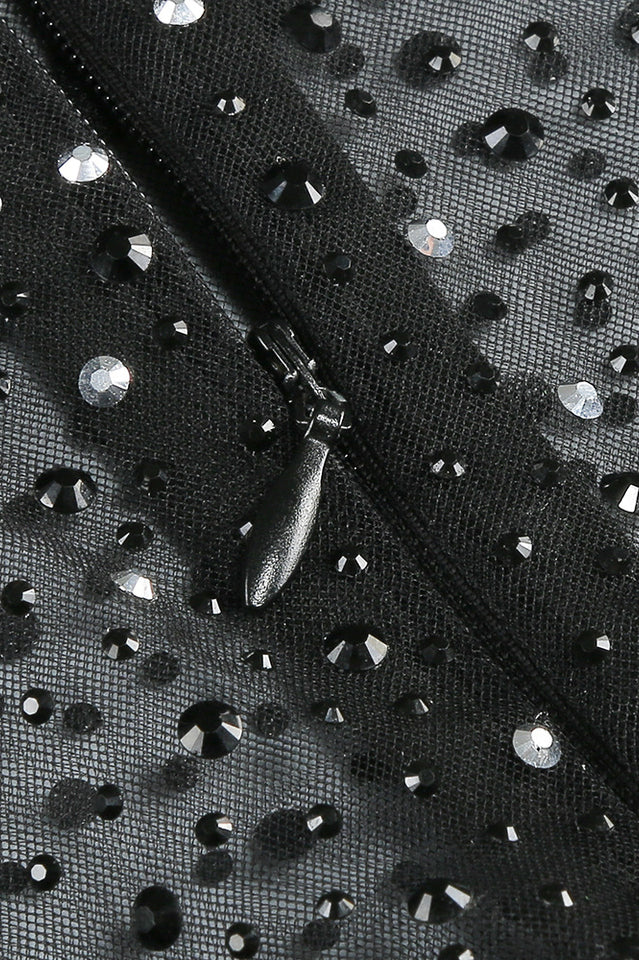 Adele Black Mesh Diamond Mini Dress | Dress In Beauty Adele Black Mesh Diamond Mini Dress | Dress In Beauty