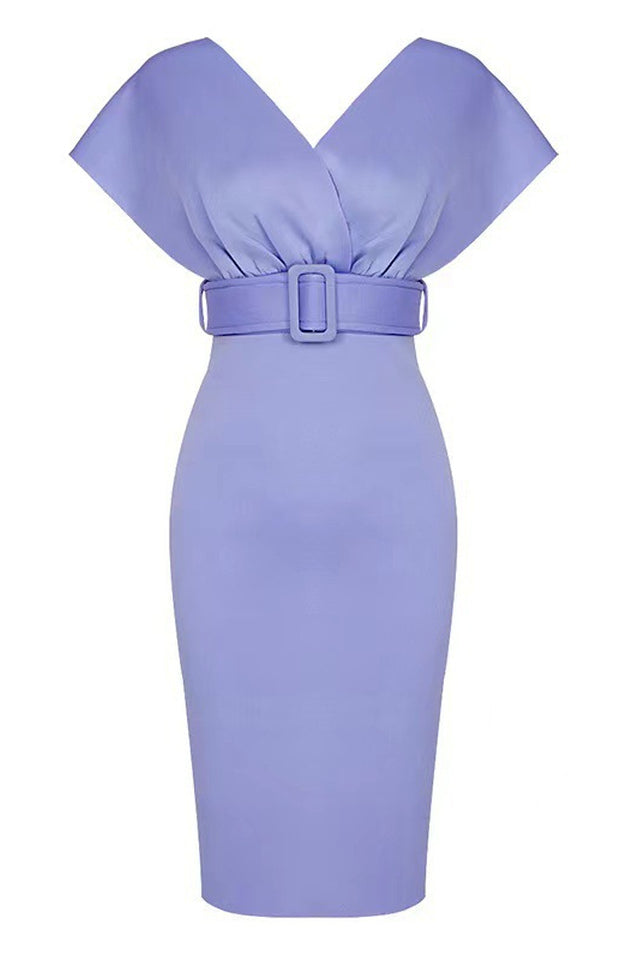 Off The Shoulder Belt Midi Dress | Dress In Beauty Off The Shoulder Belt Midi Dress | Dress In Beauty