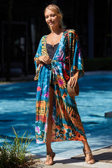 Tie Dye Belt Kimono Blouse (15 Colors) | Dress In Beauty Tie Dye Belt Kimono Blouse (15 Colors) | Dress In Beauty