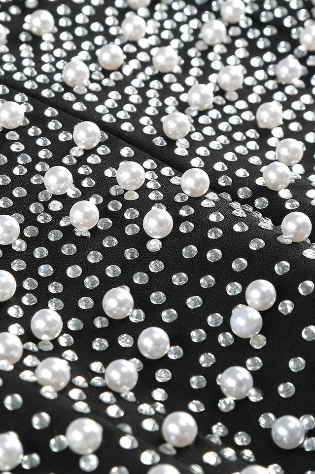 V-Neck Pearl Embellished Gown | Dress In Beauty V-Neck Pearl Embellished Gown | Dress In Beauty