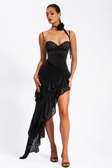 Zaira Coral Lace Satin Corset Dress | Dress In Beauty Zaira Coral Lace Satin Corset Dress | Dress In Beauty