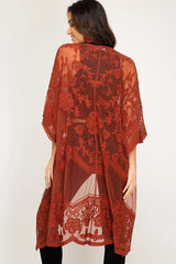 Hollow Out Lace Kimono Cover Up | Dress In Beauty Hollow Out Lace Kimono Cover Up | Dress In Beauty