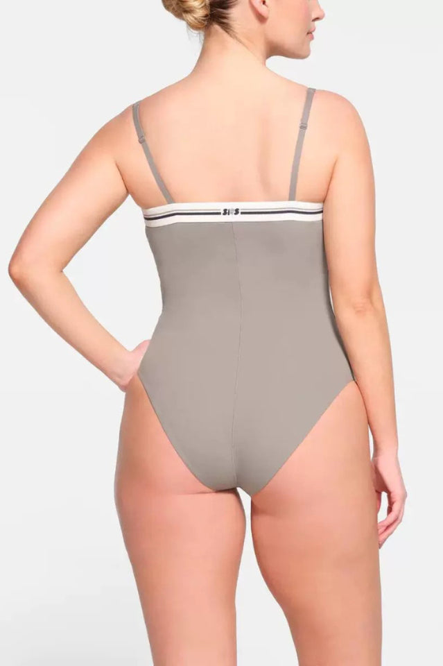 Logo Straight Neck Bodysuit | Dress In Beauty Logo Straight Neck Bodysuit | Dress In Beauty