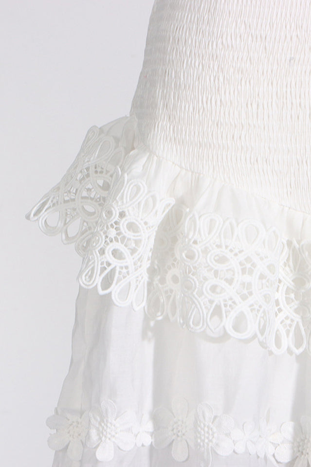 Raina White One-Shoulder Embroidered Set | Dress In Beauty Raina White One-Shoulder Embroidered Set | Dress In Beauty