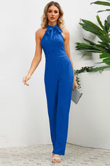Sleek Bowknot Halter Neck Jumpsuit | Dress In Beauty Sleek Bowknot Halter Neck Jumpsuit | Dress In Beauty