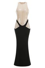 Nude Sequined Transparent Maxi Dress | Dress In Beauty Nude Sequined Transparent Maxi Dress | Dress In Beauty