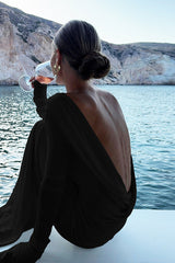 Quintina Plunging Back Maxi Dress Quintina Plunging Back Maxi Dress