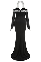 Halter Pearl Crystal-Trim Gown | Dress In Beauty Halter Pearl Crystal-Trim Gown | Dress In Beauty