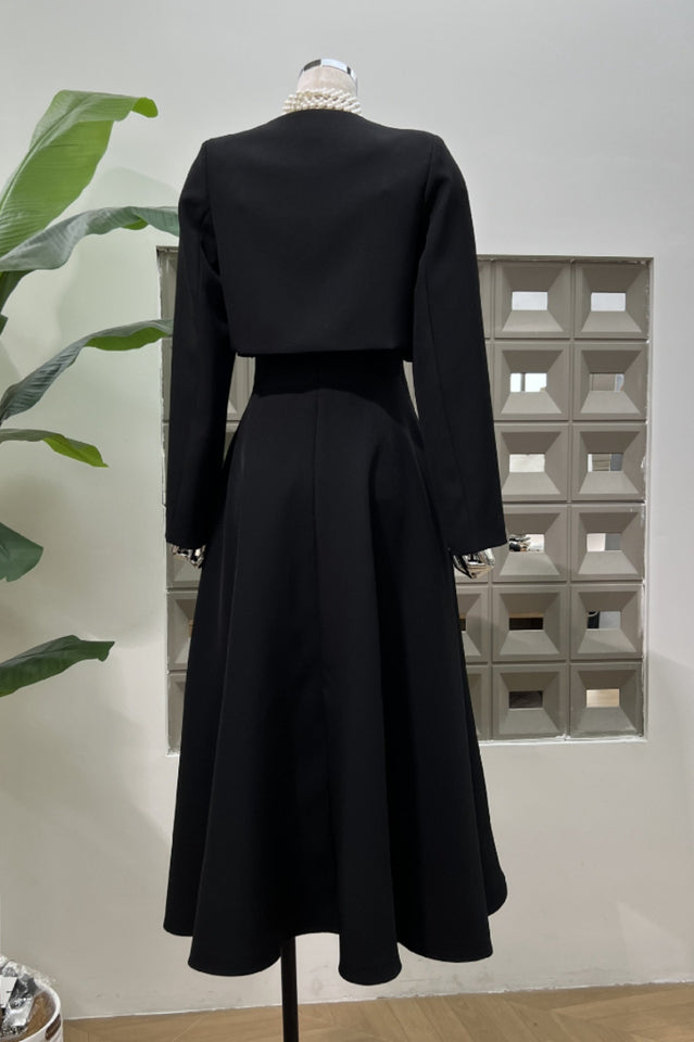 Cora Cropped Jacket + Midi Dress Set | Dress In Beauty Cora Cropped Jacket + Midi Dress Set | Dress In Beauty