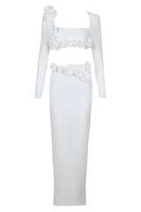 Flower Detail Two Piece Maxi Dress | Dress In Beauty Flower Detail Two Piece Maxi Dress | Dress In Beauty