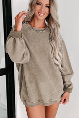 Round Neck Dropped Shoulder Sweatshirt | Dress In Beauty Round Neck Dropped Shoulder Sweatshirt | Dress In Beauty