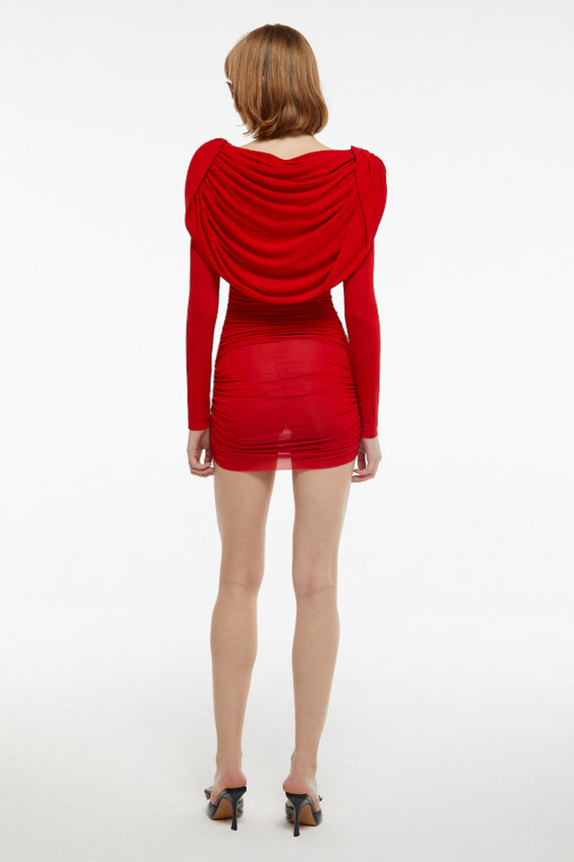 Arina Long Sleeve Plunge Mini Dress | Dress In Beauty Arina Long Sleeve Plunge Mini Dress | Dress In Beauty