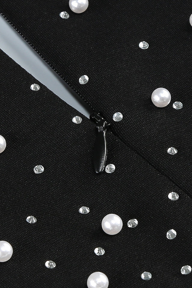 V-Neck Pearl Embellished Gown | Dress In Beauty V-Neck Pearl Embellished Gown | Dress In Beauty