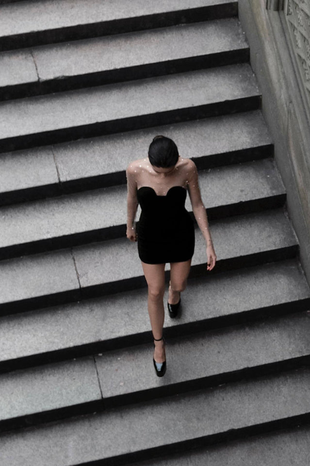 Aarohi Crystal Mesh Mini Dress | Dress In Beauty Aarohi Crystal Mesh Mini Dress | Dress In Beauty