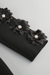 Leonie Flower Embellished Black Blazer | Dress In Beauty Leonie Flower Embellished Black Blazer | Dress In Beauty