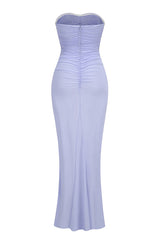 Solomon Strapless Flower Mesh Maxi Dress | Dress In Beauty Solomon Strapless Flower Mesh Maxi Dress | Dress In Beauty