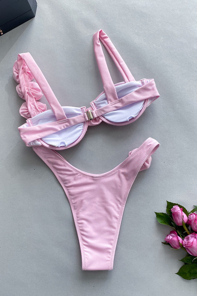 Push Up Flower Decoration Bikini Set | Dress In Beauty Push Up Flower Decoration Bikini Set | Dress In Beauty