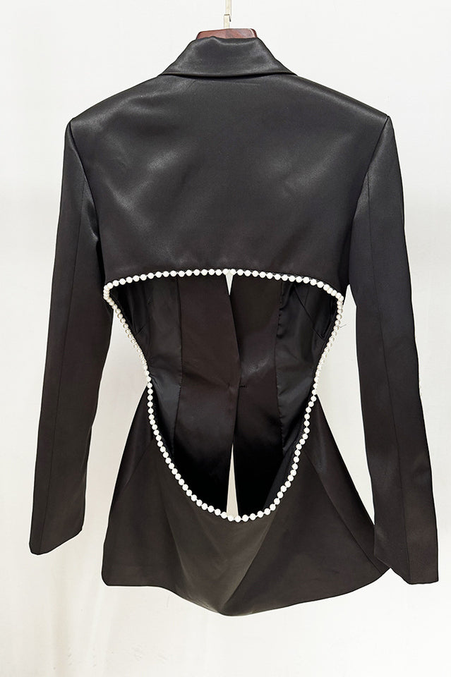 Ossie Pearl Embellished Cutout Blazer Set | Dress In Beauty Ossie Pearl Embellished Cutout Blazer Set | Dress In Beauty
