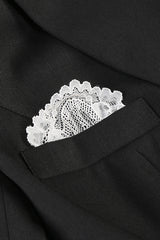 V Neck Lace Embellished Blazer | Dress In Beauty V Neck Lace Embellished Blazer | Dress In Beauty