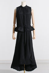 Ruffled Waist Halter Top + Maxi Skirt Set | Dress In Beauty Ruffled Waist Halter Top + Maxi Skirt Set | Dress In Beauty