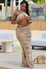 Crochet Knit Bralette + Skirt Set | Dress In Beauty Crochet Knit Bralette + Skirt Set | Dress In Beauty