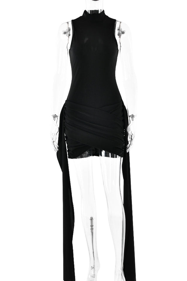 Anji High Neck Criss Cross Mini Dress | Dress In Beauty Anji High Neck Criss Cross Mini Dress | Dress In Beauty