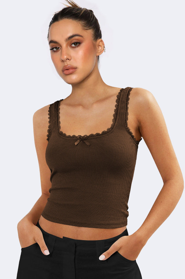 Lace Detailed Square Neck Top | Dress In Beauty Lace Detailed Square Neck Top | Dress In Beauty