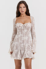 Vintage Cream Lace Belted Dress | Dress In Beauty Vintage Cream Lace Belted Dress | Dress In Beauty