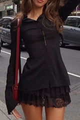 Lace Shirt Minidress | Dress In Beauty Lace Shirt Minidress | Dress In Beauty