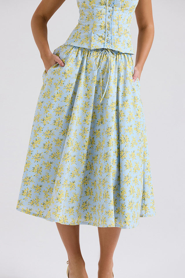 Vintage Floral Print Top + Skirt Set | Dress In Beauty Vintage Floral Print Top + Skirt Set | Dress In Beauty