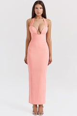 Sorbet Crepe Halter Maxi Dress | Dress In Beauty Sorbet Crepe Halter Maxi Dress | Dress In Beauty