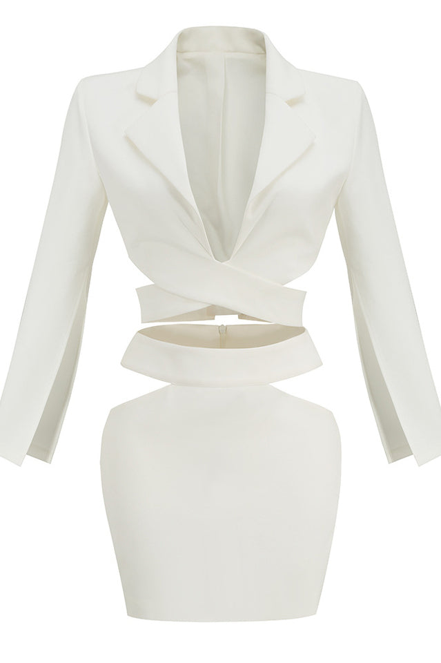 Cut Out Blazer Top + Mini Skirt Set | Dress In Beauty Cut Out Blazer Top + Mini Skirt Set | Dress In Beauty