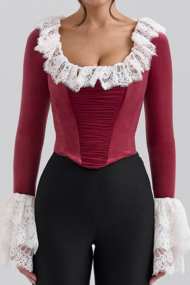 Jacinda Velvet Lace Tunic Top | Dress In Beauty Jacinda Velvet Lace Tunic Top | Dress In Beauty