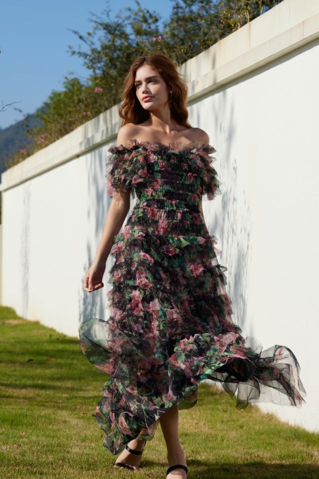 Nola Ruched Floral Maxi Dress | Dress In Beauty Nola Ruched Floral Maxi Dress | Dress In Beauty