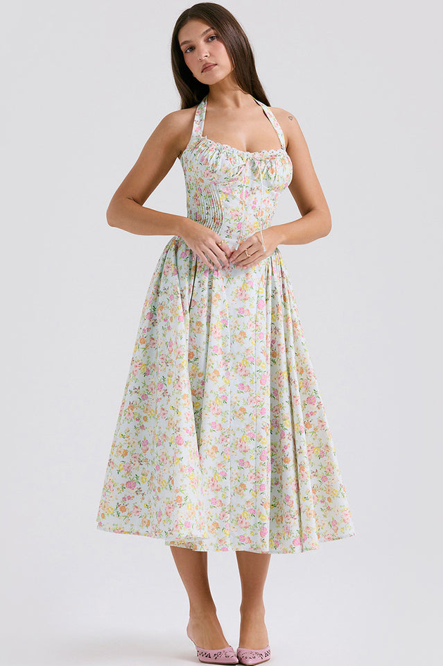 Adabella Cotton Halter Midi Sundress | Dress In Beauty Adabella Cotton Halter Midi Sundress | Dress In Beauty