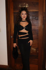 Nomiki Long Sleeve Cutout Maxi Dress | Dress In Beauty Nomiki Long Sleeve Cutout Maxi Dress | Dress In Beauty