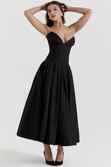 Lady Black Strapless Midi Dress | Dress In Beauty Lady Black Strapless Midi Dress | Dress In Beauty