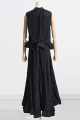 Ruffled Waist Halter Top + Maxi Skirt Set | Dress In Beauty Ruffled Waist Halter Top + Maxi Skirt Set | Dress In Beauty
