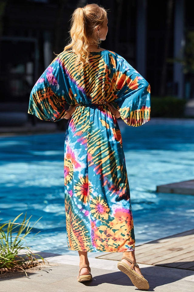 Tie Dye Belt Kimono Blouse (15 Colors) | Dress In Beauty Tie Dye Belt Kimono Blouse (15 Colors) | Dress In Beauty