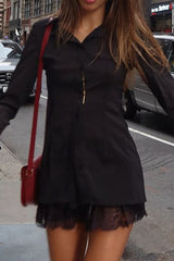 Lace Shirt Minidress | Dress In Beauty Lace Shirt Minidress | Dress In Beauty