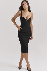 Bellissima Black Sweetheart Midi Dress | Dress In Beauty Bellissima Black Sweetheart Midi Dress | Dress In Beauty