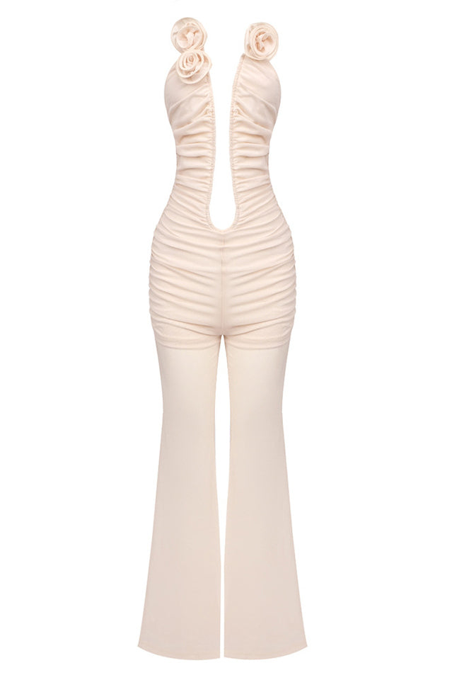 Vissarion 3D Flower Pleat Jumpsuit | Dress In Beauty Vissarion 3D Flower Pleat Jumpsuit | Dress In Beauty