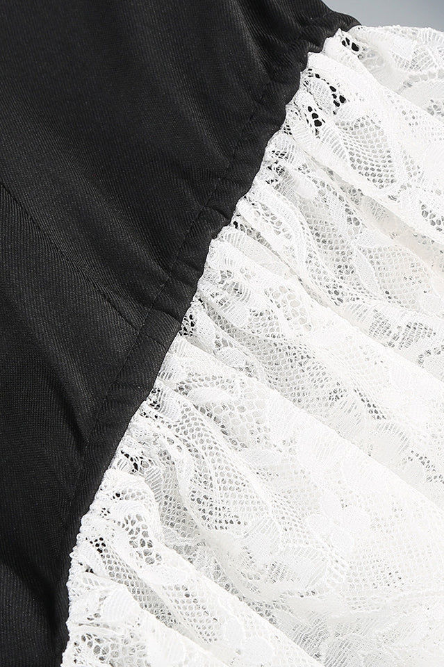 V Neck Lace Embellished Blazer | Dress In Beauty V Neck Lace Embellished Blazer | Dress In Beauty