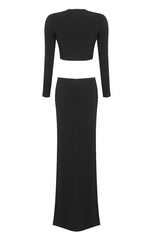 Black Stretch Cady Maxi Dress | Dress In Beauty Black Stretch Cady Maxi Dress | Dress In Beauty