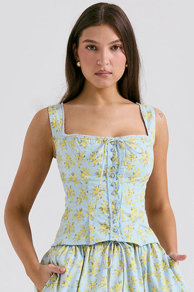 Vintage Floral Print Top + Skirt Set | Dress In Beauty Vintage Floral Print Top + Skirt Set | Dress In Beauty