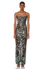 Kamames Strapless Floral Sequined Maxi Dress | Dress In Beauty Kamames Strapless Floral Sequined Maxi Dress | Dress In Beauty