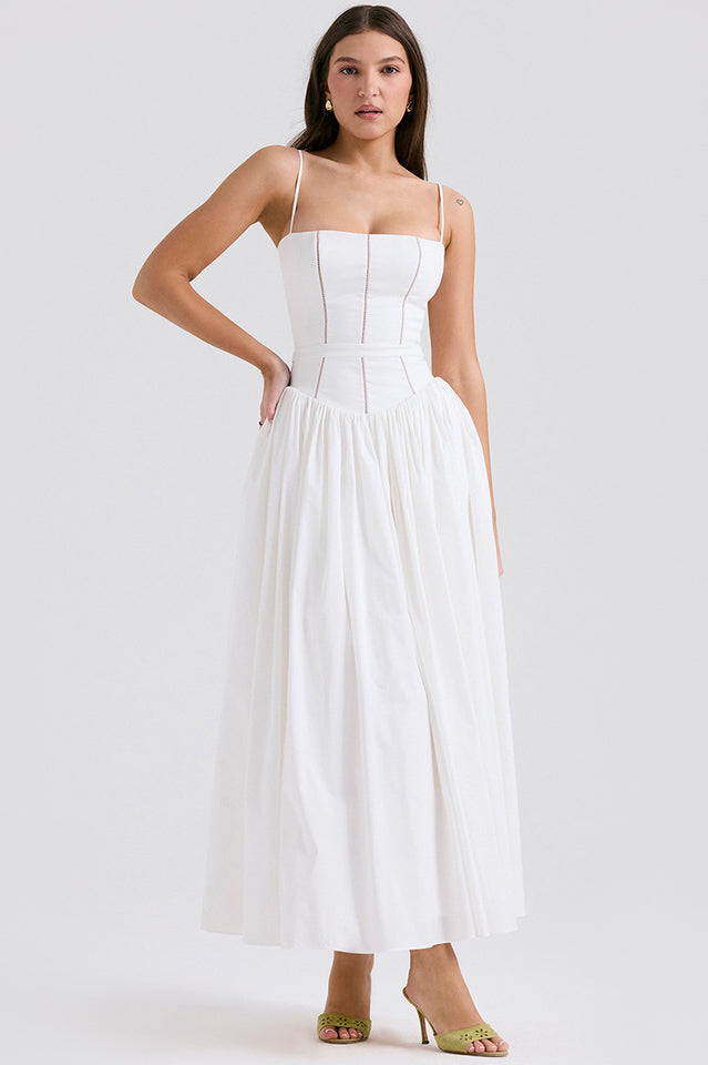 Isabella White Cotton Sundress | Dress In Beauty Isabella White Cotton Sundress | Dress In Beauty